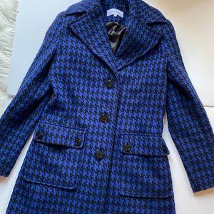 Calvin Klein Jacquard Houndstooth Coat